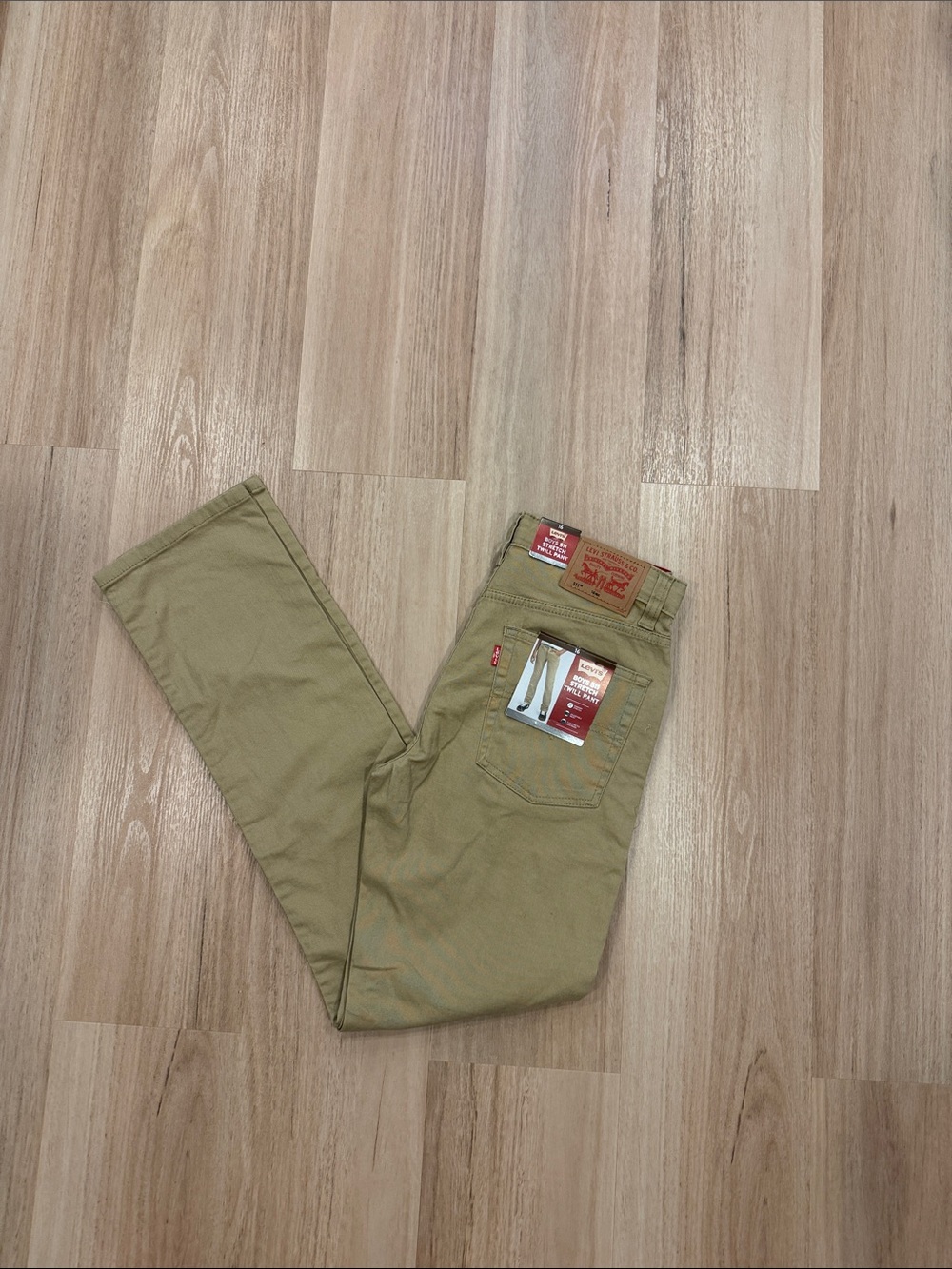 Levi's boys twill size 16  Khaki Slim Straight Jeans